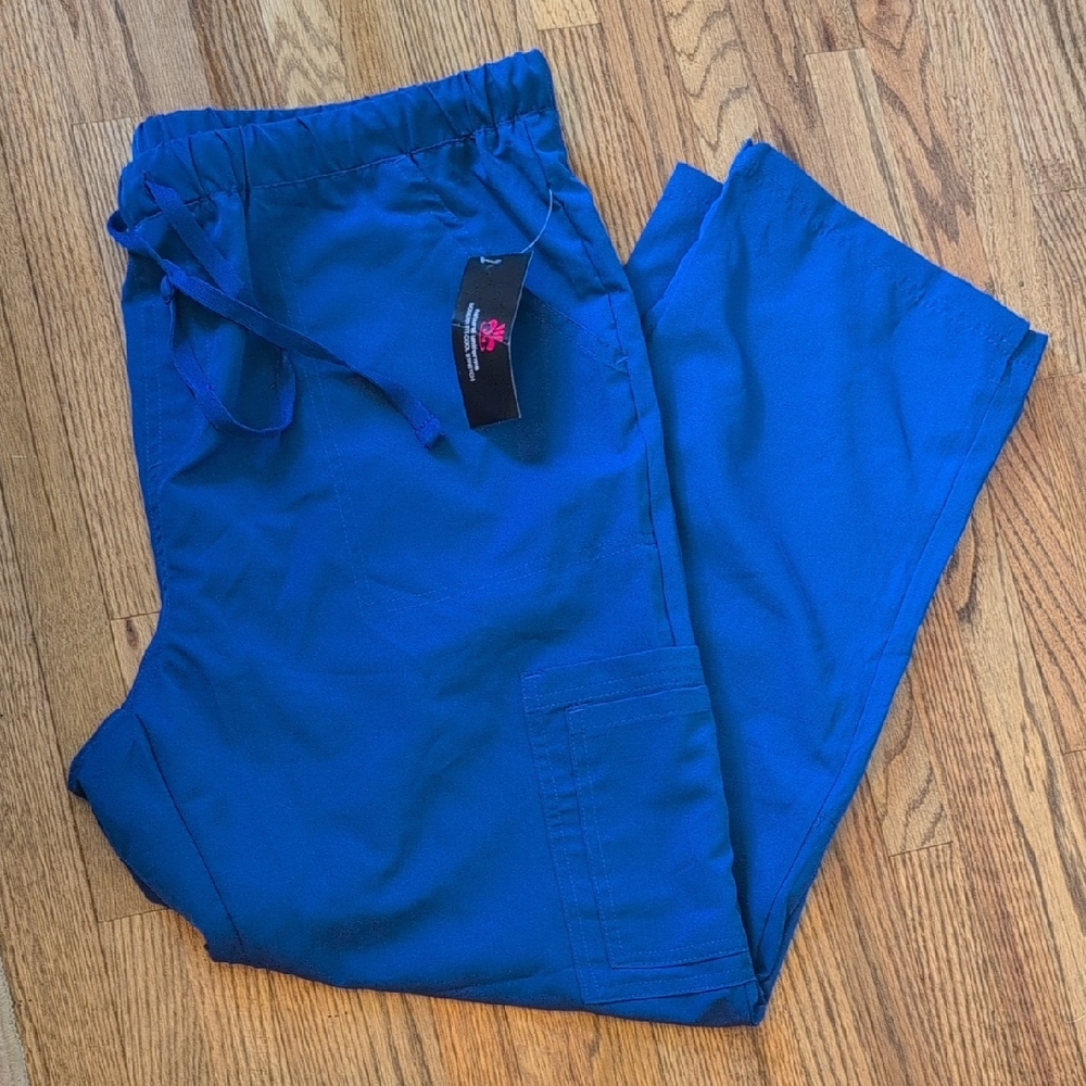 Natural Uniforms Blue Drawstring Scrub Pants